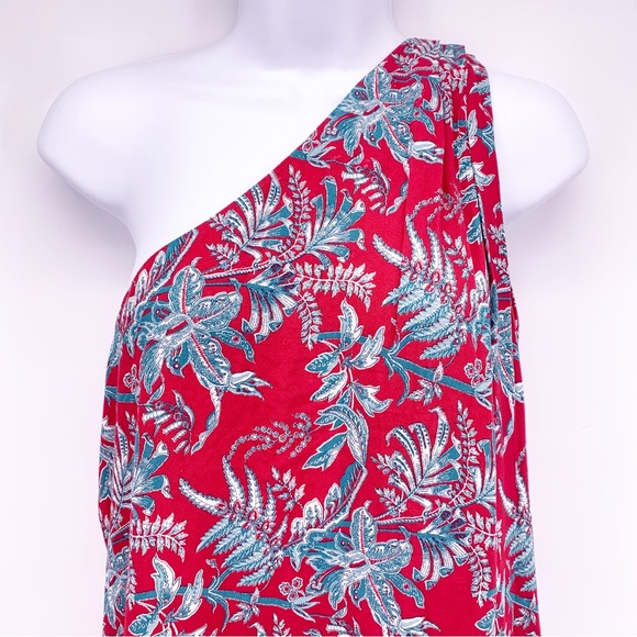 NEW LOFT One Shoulder Floral Shift Dress Size Small - Picture 2 of 9